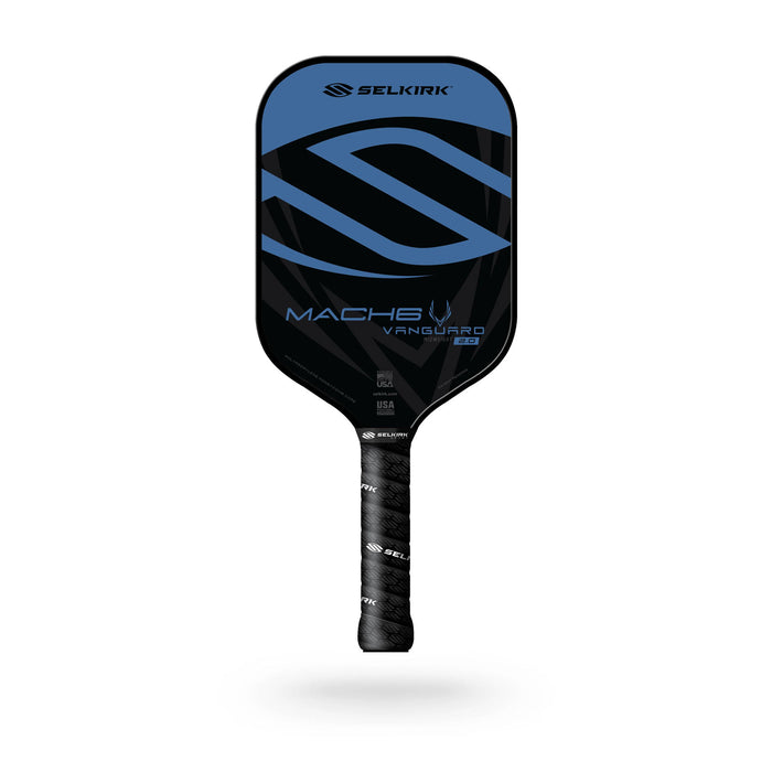 picture of selkirk vanguard 2.0 mach 6 midweight pickleball paddle in blue / black color at racquet science in kingston ontario canada