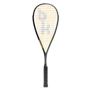Black Knight hummingbird squash racquet black/grey cosmetic with orange string. Very light and manuverable