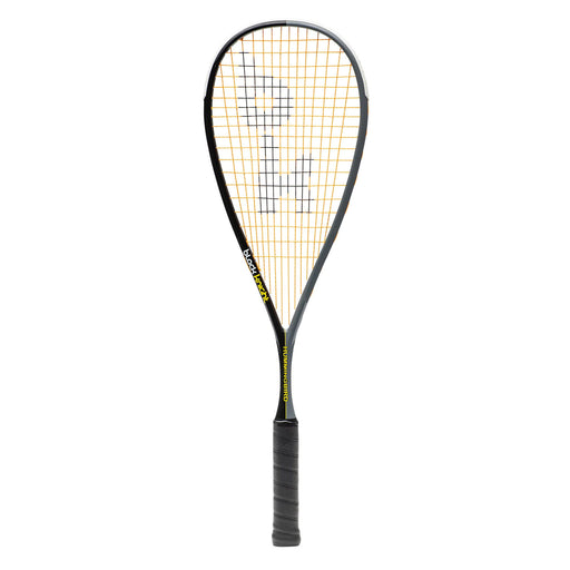 Black Knight hummingbird squash racquet black/grey cosmetic with orange string. Very light and manuverable