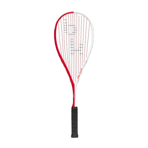 black knight oblivion tc squash racquet red white colorway opne throat design for more power