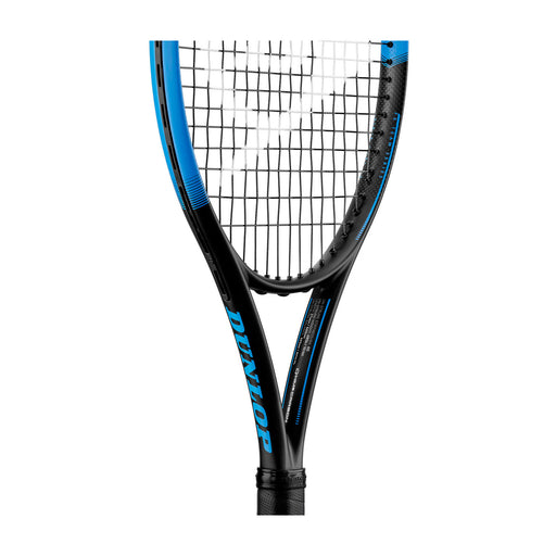 dunlop fx team 285 beginner intermediate tennis racquet Headsize: 100 sq. in. Length: 27 in. Weight (strung): 10.7 oz. String Pattern: 16x19 side view