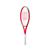 Wilson roger federer 25 inch jr juniour tennis racquet racket red frame white gripe side view