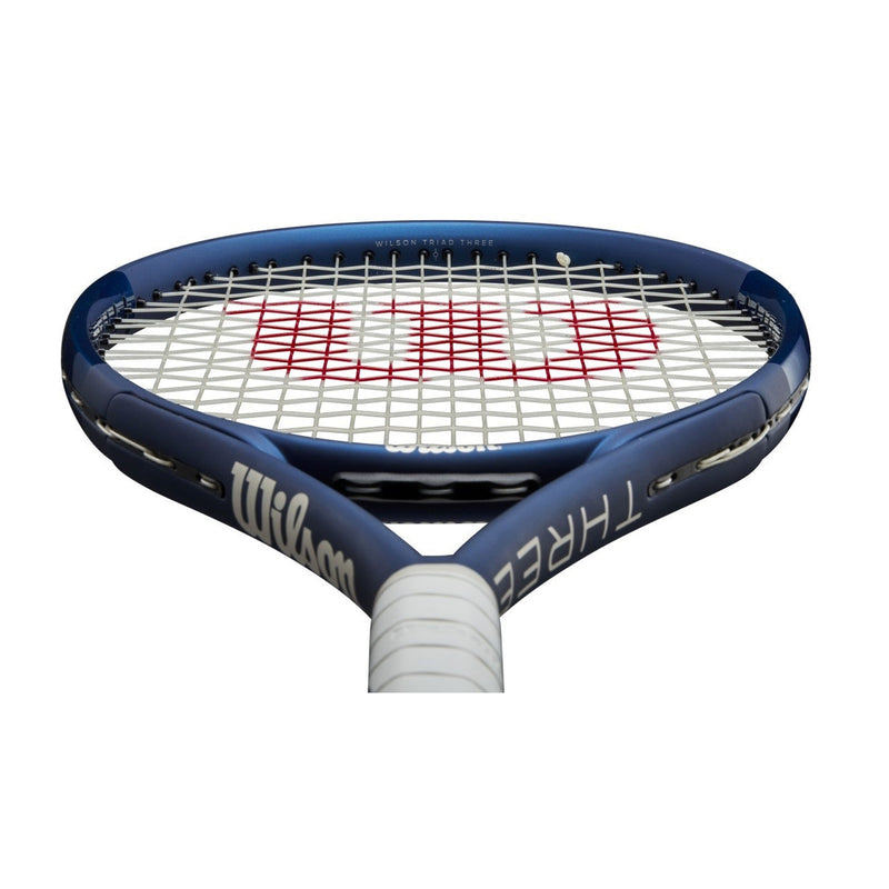 wilson triad 3 three tennis racquet tennis elbow sore shoulder prevention isosorb oversize headsize head shot