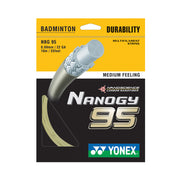 Yonex Nanogy 95 - A string for higher tensions and increased repulsion.