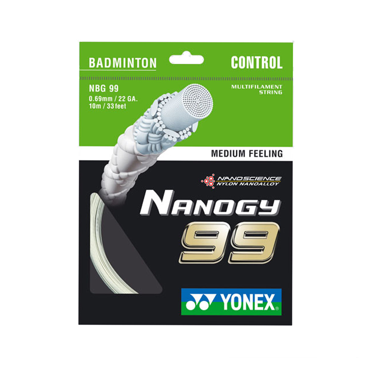 Yonex Nanogy 99 - A rough braided outer enhances the cut and control ...
