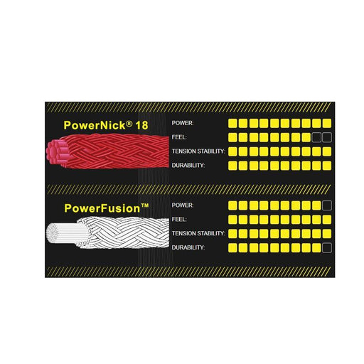 ashaway oblivion squash string hybrid powernick powerfusion set cahrt power feel durability