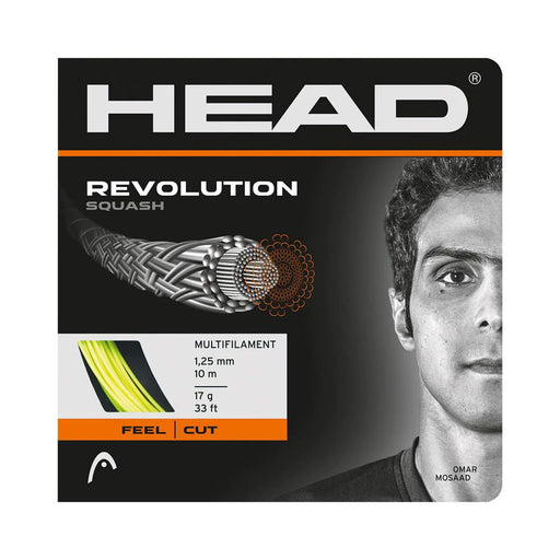 head revolution squash string textured 1.25mm 17g cust spin on the ball Supernick XL