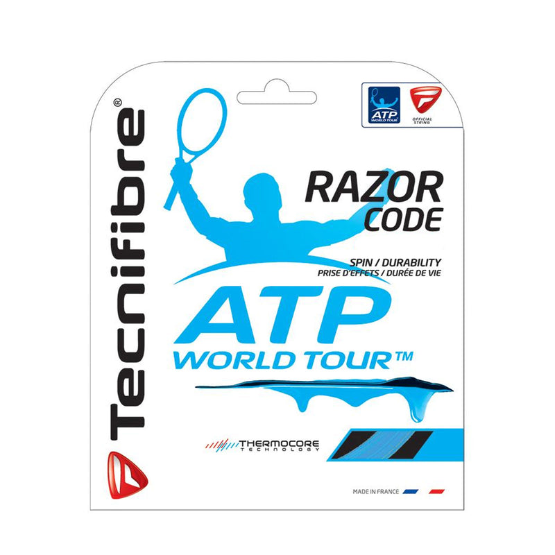 tecnifibre razor code smooth round co poly spin tennis string